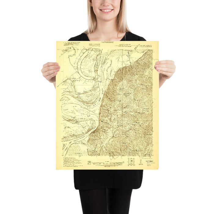 Old Map of Natchez, Mississippi by USGS, 1921 – Mississippi River & Aiken Island