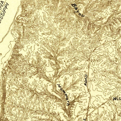Old Map of Natchez, Mississippi by USGS, 1921 – Mississippi River & Aiken Island