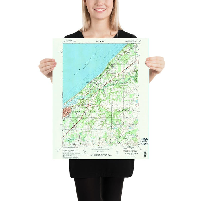 Old Map of New Buffalo, Michigan by USGS, 1970 – Lake Michigan & Springfield