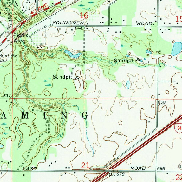 Old Map of New Buffalo, Michigan by USGS, 1970 – Lake Michigan & Springfield
