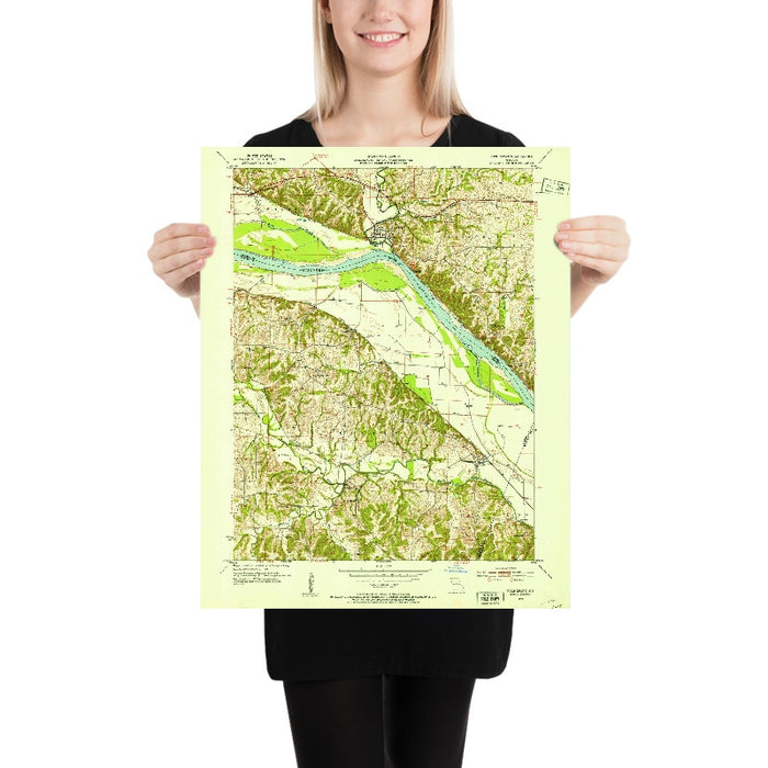 Old Map of Rocheport, Missouri by USGS, 1952 – Missouri River Valley & Railways