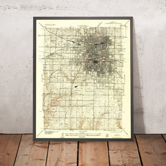 Old Map of Springfield, Missouri by USGS, 1935 – Ozarks, Jordan Creek & Wilson’s Creek