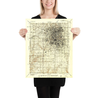 Old Map of Springfield, Missouri by USGS, 1935 – Ozarks, Jordan Creek & Wilson’s Creek