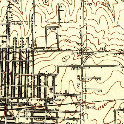 Old Map of Springfield, Missouri by USGS, 1935 – Ozarks, Jordan Creek & Wilson’s Creek