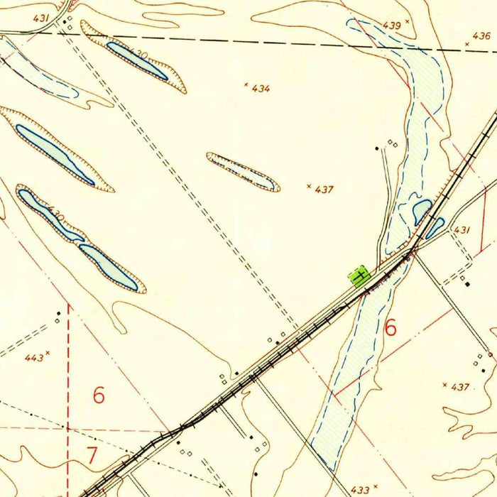 Old Map of St. Charles, Missouri by USGS, 1954 – Missouri River & Historic Downtown