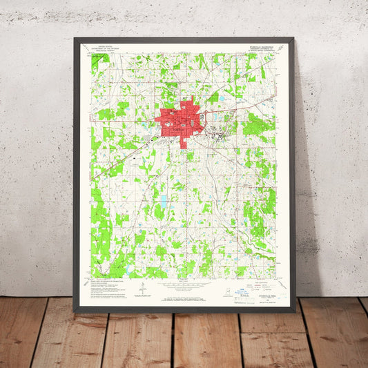 Old Map of Starkville, Mississippi by USGS, 1965 – Mississippi State University & Oktibbeha County