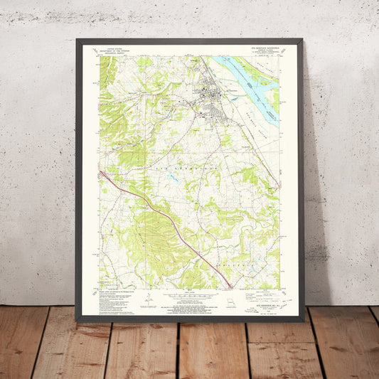 Old Map of Ste. Genevieve, Missouri by USGS, 1979 – Mississippi River & Pigeon Creek