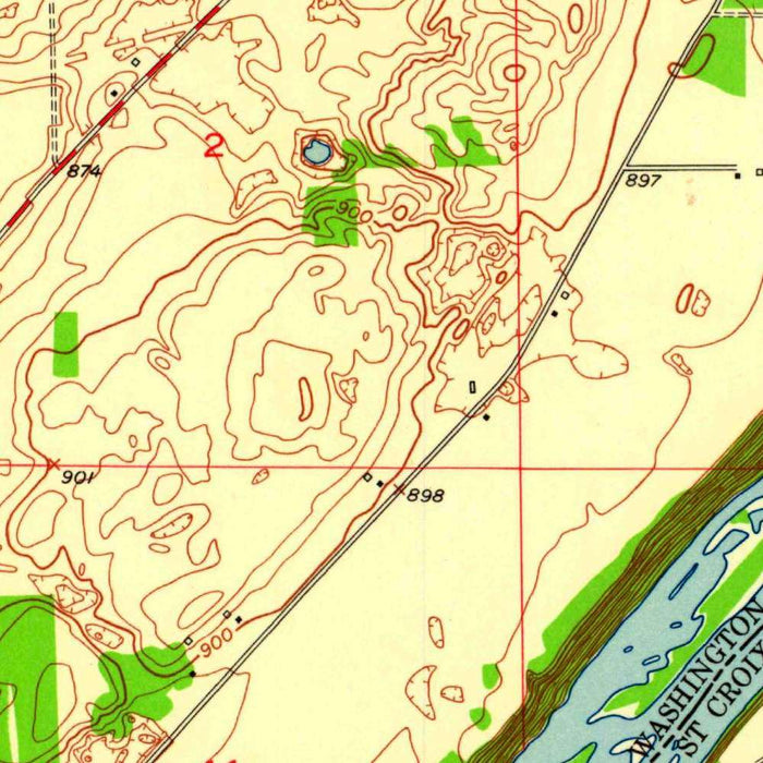 Old Map of Stillwater, Minnesota by USGS, 1951 – St. Croix River & Lake St. Croix