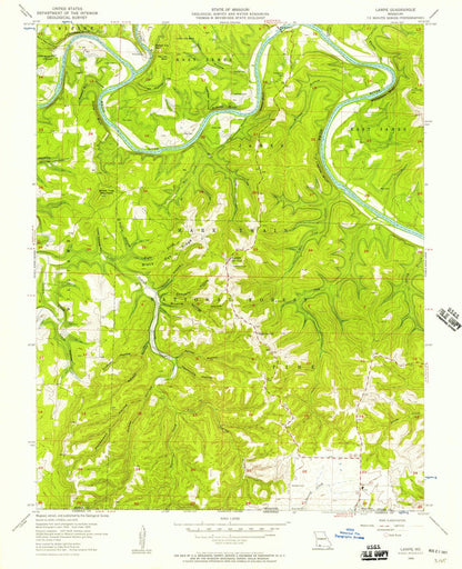 Old Map of Table Rock Lake, Missouri by USGS, 1956 – Lampe, James River & Ozark Mountains
