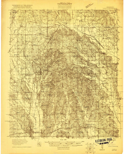 Old Map of Tupelo, Mississippi by USGS, 1921 – Verona, Saltillo & Lee County