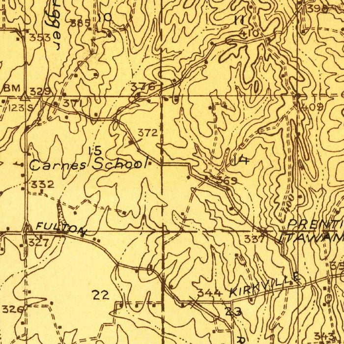 Old Map of Tupelo, Mississippi by USGS, 1921 – Verona, Saltillo & Lee County