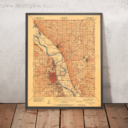 Old Map of Weston, Missouri by USGS, 1951 – Leavenworth, Kansas & Missouri River