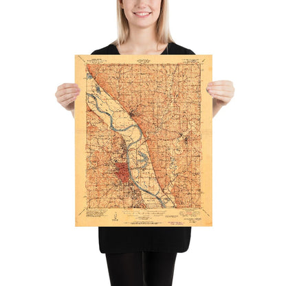 Old Map of Weston, Missouri by USGS, 1951 – Leavenworth, Kansas & Missouri River