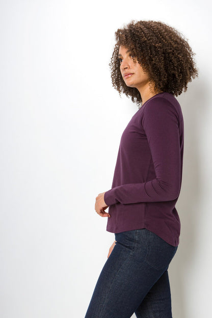 Pamela Heavy Tee | Women's Long Sleeve Crew Neck
