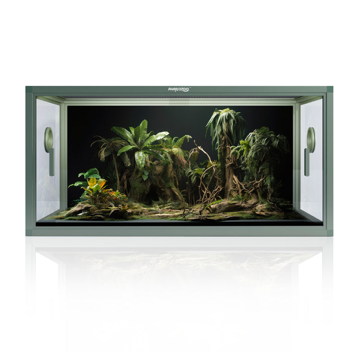 Phailozoo Bioactive Terrarium Reptile Enclosure 50 Gallon 36"x18"x18" Earthy Green 50GR