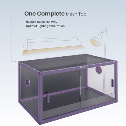 Phailozoo Bioactive Terrarium Reptile Enclosure 50 Gallon 36"x18"x18" Royal Purple 50PR