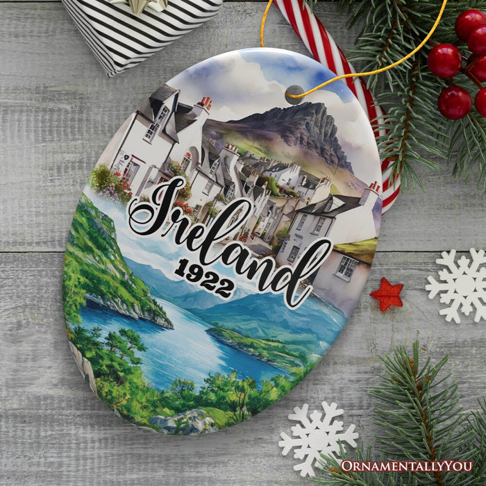 Picturesque Ireland Cultural Christmas Ornament, Cliffs of Moher Irish Landmarks Gift and Travel Souvenir Ceramic Ornament OrnamentallyYou