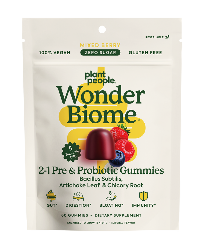 Plant People - WonderBiome 2-1 Pre and Probiotic Gummies