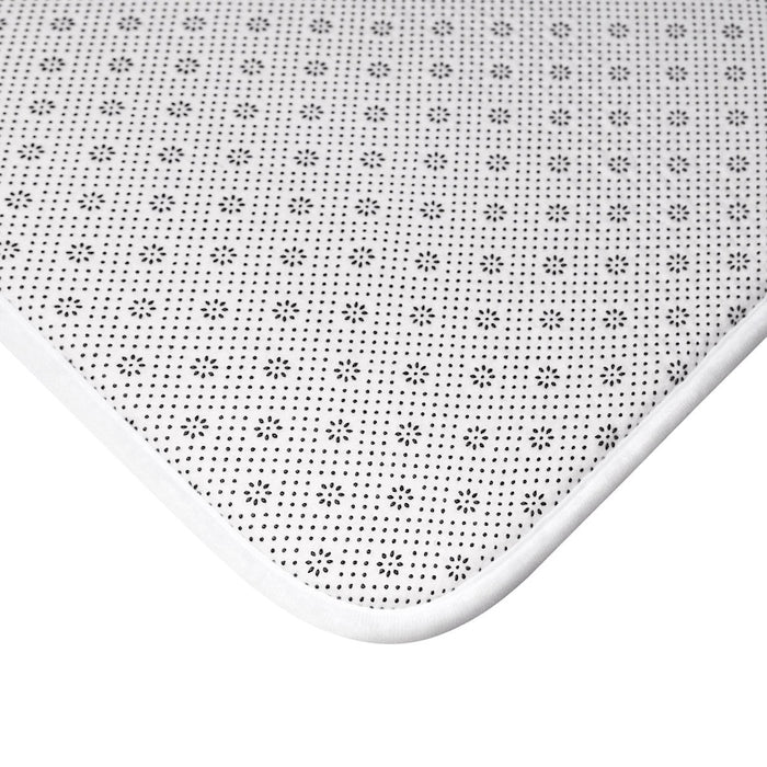 Plum, Blue and Gray Flower Burst Memory Foam Mat - MAT81