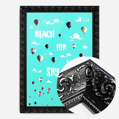21x30cm | 8¼ x 11¾in / Black Ornate Frame