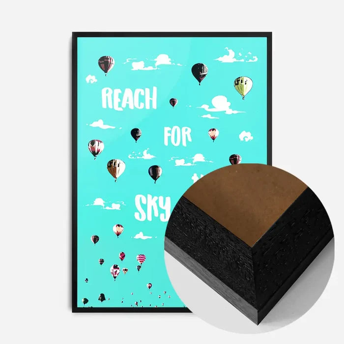 21x30cm | 8¼ x 11¾in / Black Wood Frame