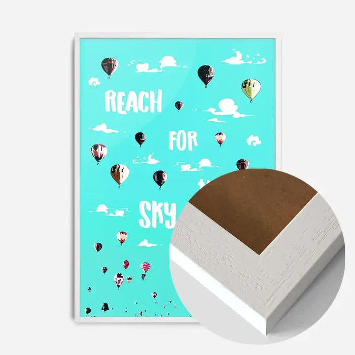 21x30cm | 8¼ x 11¾in / White Wood Frame