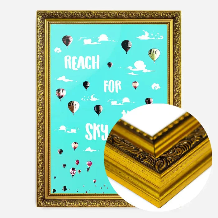 21x30cm | 8¼ x 11¾in / Gold Ornate Frame