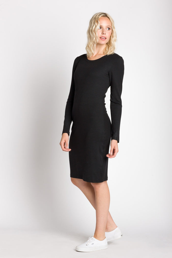 Rebecca | Women's Long Sleeve Rib Dress