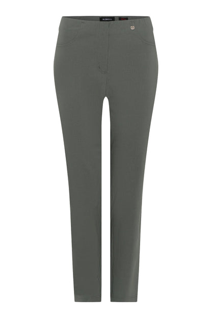 Robell 51559-5499-881 Bella K (73cm) Petite Trouser - Dark Olive (881) by Robell, Shop Robell at Dotique.