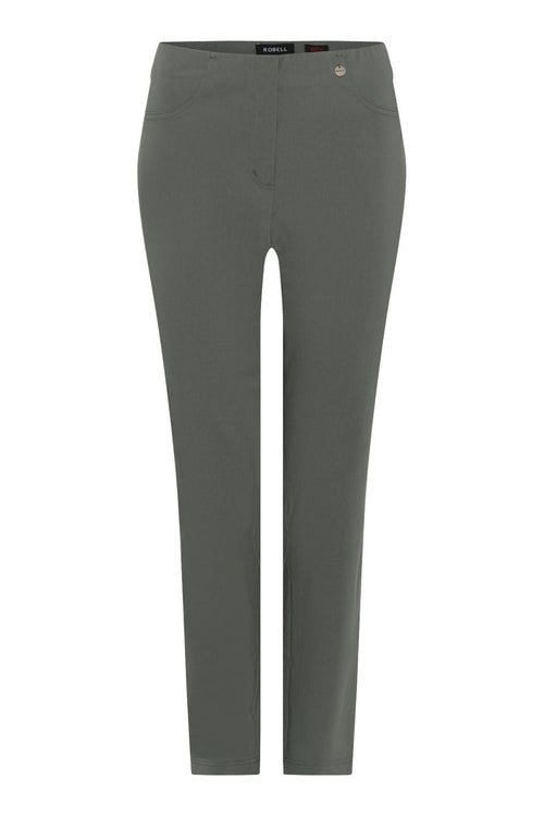 Robell 51559-5499-881 Bella K (73cm) Petite Trouser - Dark Olive (881) by Robell, Shop Robell at Dotique.