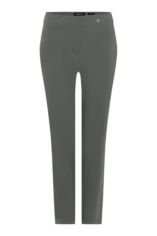 Robell 51559-5499-881 Bella K (73cm) Petite Trouser - Dark Olive (881) by Robell, Shop Robell at Dotique.