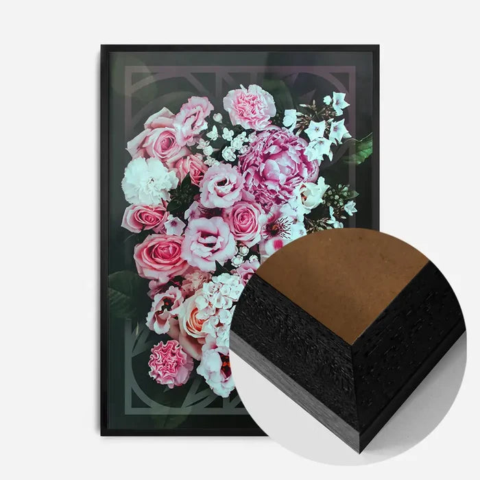 21x30cm | 8¼ x 11¾in / Black Wood Frame