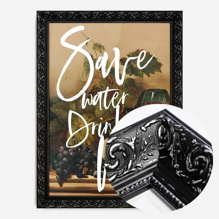 21x30cm | 8¼ x 11¾in / Black Ornate Frame