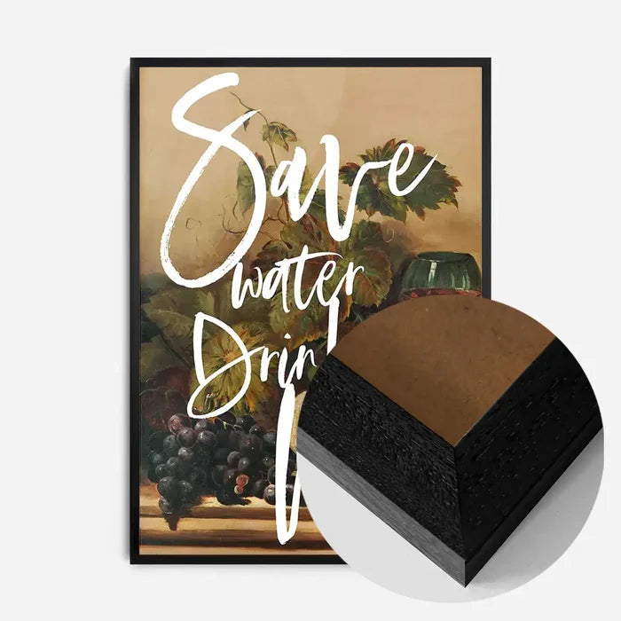 21x30cm | 8¼ x 11¾in / Black Wood Frame