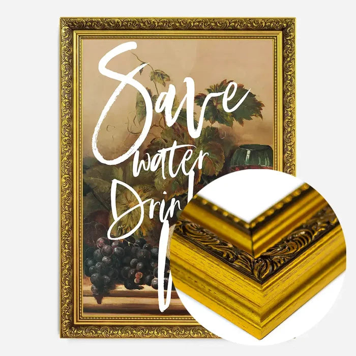 21x30cm | 8¼ x 11¾in / Gold Ornate Frame