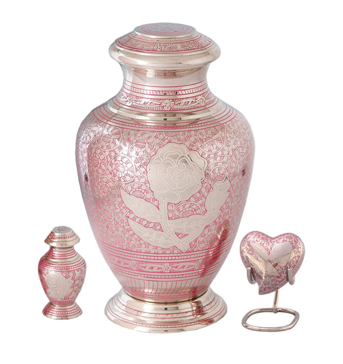 Sheen Series - Pink Rose Cremation Urn - IUET126P
