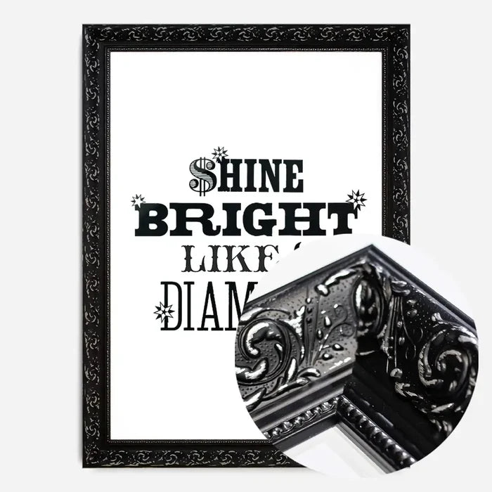 21x30cm | 8¼ x 11¾in / Black Ornate Frame