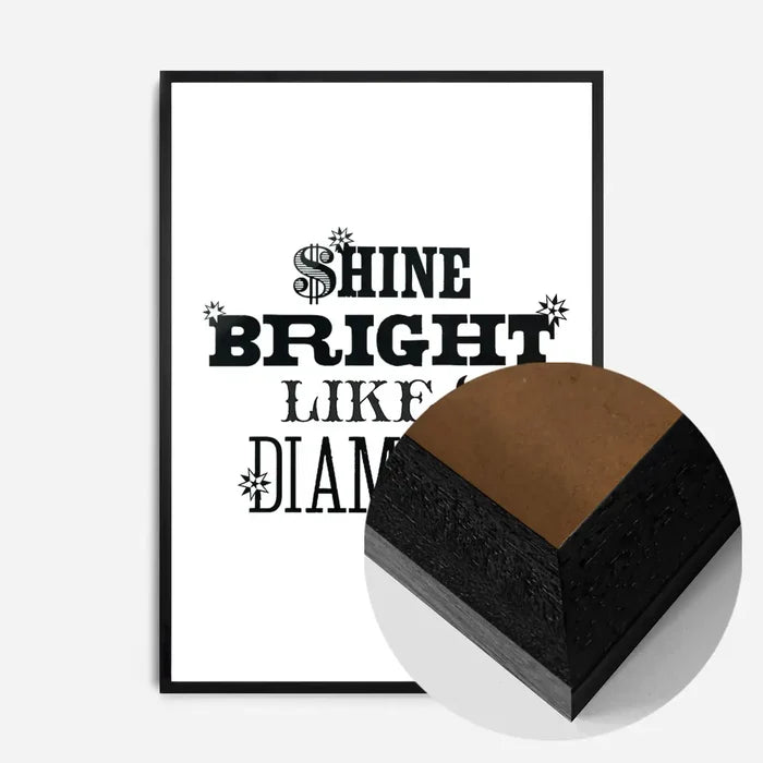 21x30cm | 8¼ x 11¾in / Black Wood Frame