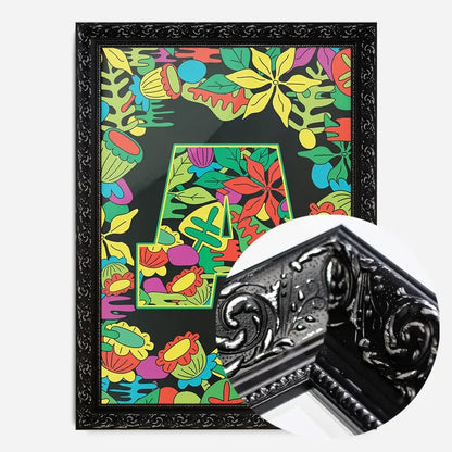 21x30cm | 8¼ x 11¾in / Black Ornate Frame