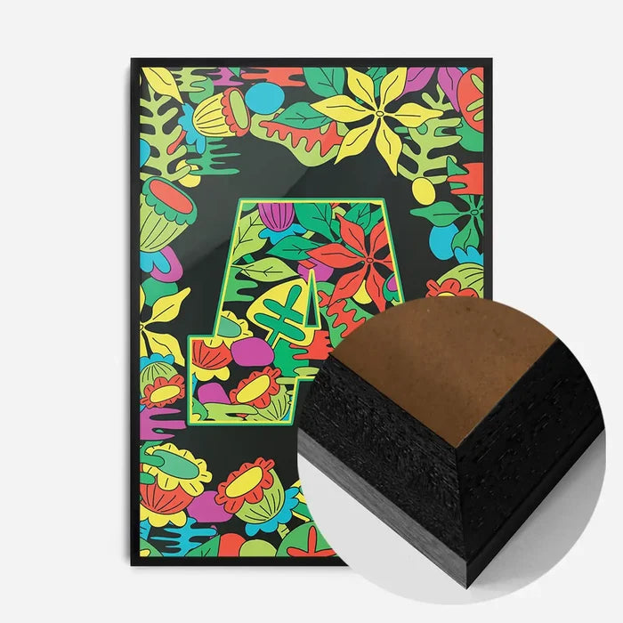 21x30cm | 8¼ x 11¾in / Black Wood Frame