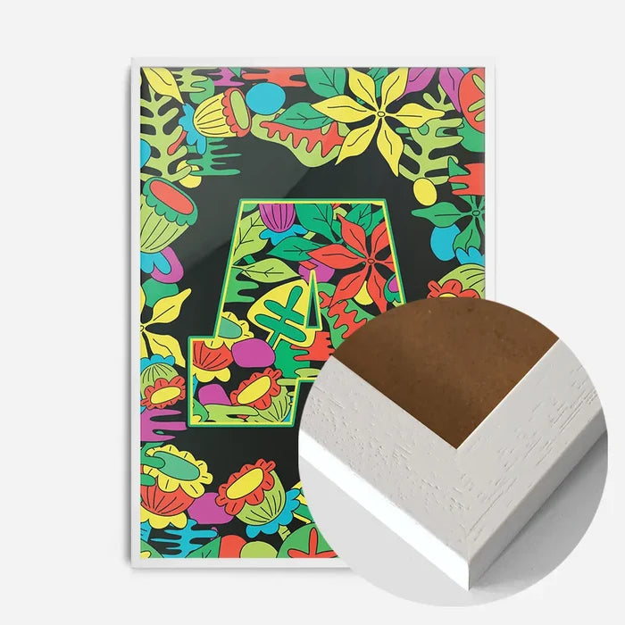 21x30cm | 8¼ x 11¾in / White Wood Frame