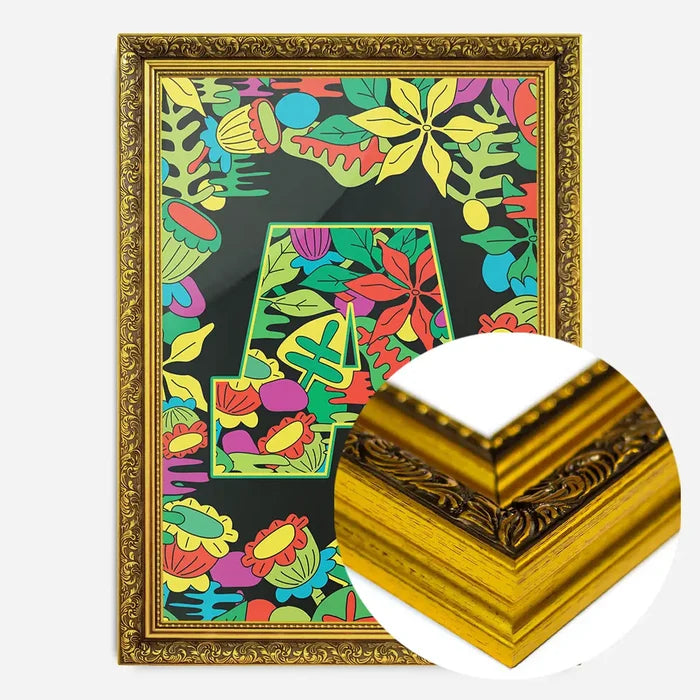 21x30cm | 8¼ x 11¾in / Gold Ornate Frame