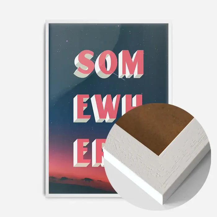 21x30cm | 8¼ x 11¾in / White Wood Frame
