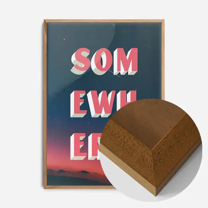 21x30cm | 8¼ x 11¾in / Oak Wood Frame
