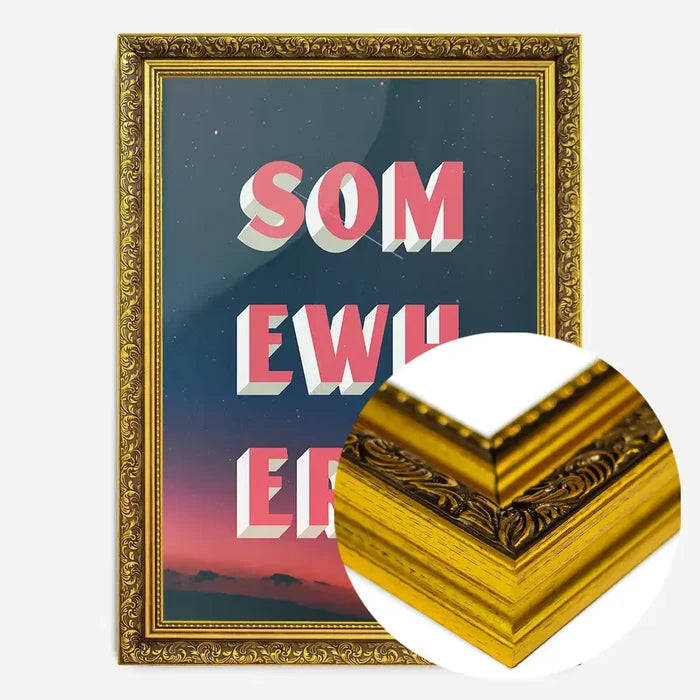 21x30cm | 8¼ x 11¾in / Gold Ornate Frame