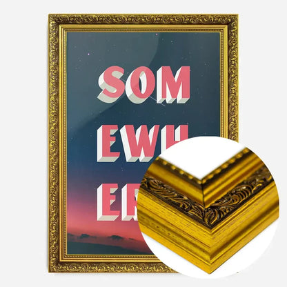 21x30cm | 8¼ x 11¾in / Gold Ornate Frame