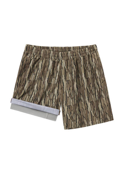 fall camo short Southern Shirt Everyday Hybrid 5.5" Inseam Short - Barkline Camo performance