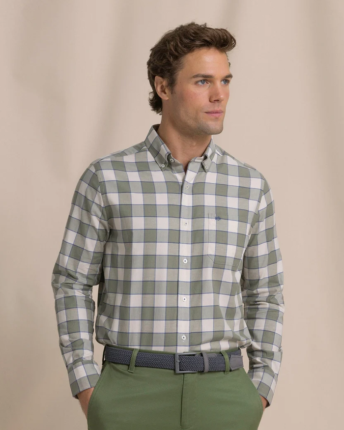 Southern Tide Heather Cedar Green Sunny Cove Sportshirt