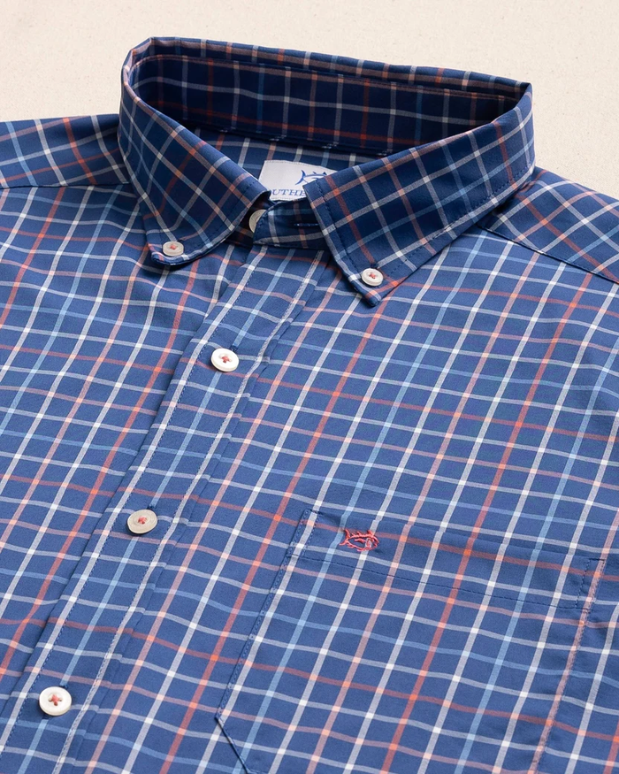Southern Tide Nautical Blue Tradewind Tattersall Coastal Breeze Sportshirt