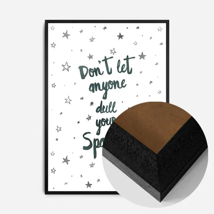 21x30cm | 8¼ x 11¾in / Black Wood Frame